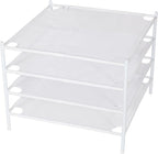 Sweater Drying Rack, 4-Layer Stackable Flat Clothes Drying Rack, Laundry Drying Rack, Mesh Air Dryer, Portable Dry Rack for Indoor & Outdoor