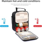 Lunch box Lunch bag for men women Insulated Lunchbox Lunch bags for Work Picnic Travel (Thicken dusty pink)