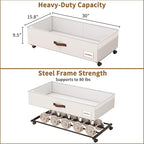 Under Bed Storage Containers with Wheels 9.5 inches Higher Under Bed Storage XXXL Underbed Shoes Blankets Clothes Storage Organizer 2 Pack Under the Bed Storage for College Dorms Bedroom Nursery Rooms