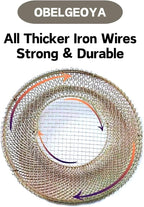Collapsible Round Egg Basket - Metal Wire Storage with Handles, Perfect for Hanging & Family Farm Gathering - Gloden Basket for Chicken Farm, Holds 25 eggs, Small