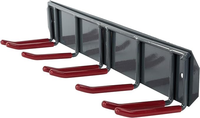 Wealers Wall Mounted Horizontal Rack for Storage of Skis and Poles-Heavy Duty Weatherproof Nonslip Garage Wall Organizer for Carrying Snowboard, Hockey Sticks, Skates, Helmets (Large, 2 Ski Sets)