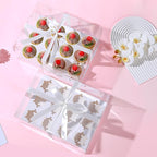 JCD 5.5inches height 4 Sets x 12 Counts Cupcake Containers Clear Plastic Cupcakes Box 12 Holders Dozen Cupcake Boxes, Disposable Cupcake Carrier Holder with Detachable Lid, BPA Free(12count/4pcs)