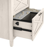 Bush Home Key West 2 Drawer Lateral File Cabinet in Linen White Oak, Document Storage for Home Office, Accent Chest with Drawers