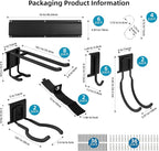 Sinoer Tool Organizer Wall Mount, 96 Inch Garage Storage Wall Organizer, Garden Tool Storage Rack with 18 Hooks+ 4 S-hooks & 2 straps - suitable for ski equipment, shovels, rakes，chairs
