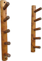 10-Place Wall-Mounted Ski Log Racks - Skis Wall Mount Garage Racks, Indoor & Outdoor Vertical Ski Holders for Walls, Hangers for Skis Indoor Storage Rack, Garage Hanging Rack - Canyon Brown