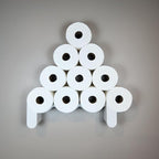 The Original Poop Toilet Paper Holder - Functional and Fun! Bathroom Wall Decor & Toilet Paper Shelf Storage Rack - Curvy P