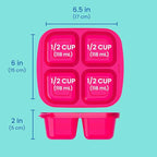Bentgo Easyboxes 4-Compartment Snack Containers - 8-Piece Set with 4 Trays & 4 Custom-Fit Lids to Seal in Freshness - Reusable Food Storage & Meal Prep Bento BPA-Free Containers (Jewel Brights)