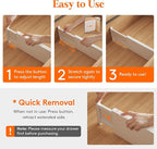 Lifewit 4 Pack 5" High Drawer Dividers 34-56cm/13.5-22" Adjustable Drawer Organizer for Clothes/Utensils, Expandable Drawer Separator in Dresser/Kitchen/Bedroom/Office Organization & Storage White