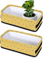 Bee Honey Theme Bathroom Storage Baskets Waterproof Bathroom Counter Organizer Decorative Toilet Paper Storage Basket for Organizing for Bathroom Living Room Decor