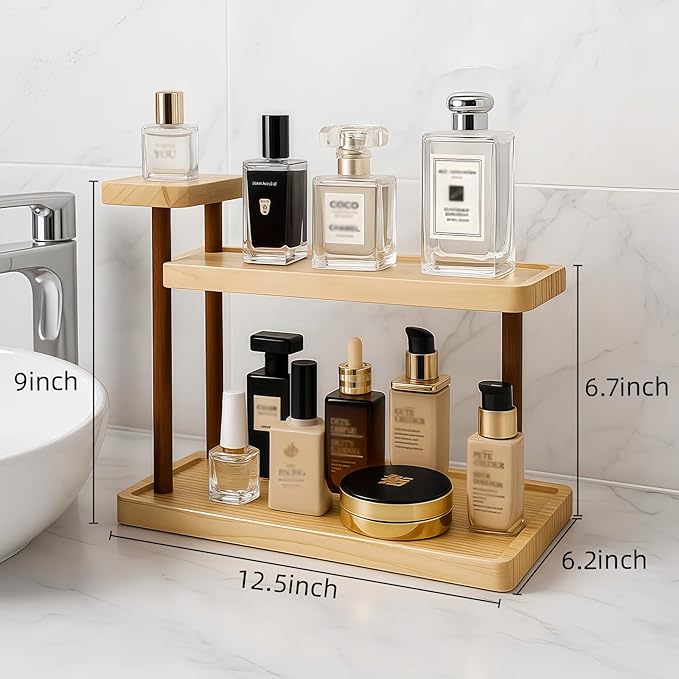 Bathroom Countertop Organizer,Vanity Organizer and Storage for Cosmetic Skincare Perfume, Ideal Storage Solution for Perfumes, Cosmetics, Spices, Handmade Toys, Office Supplies.