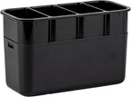 Restaurantware Stainless Steel Utensil Holder 1 Count 7 x 3.3 x 5.1 Inches Durable Cutlery Storage Flatware Organizer Rust-Resistant Sink Caddy Silver Kitchenware Holder