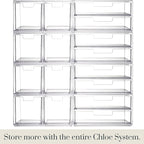 STORi Chloe Space-Saving Clear Drawer Organizer (4 Wide Drawers) Sort Office, Kitchen, Beauty Supplies, Makeup, Pens, Jewelry, Stationary, Made in USA