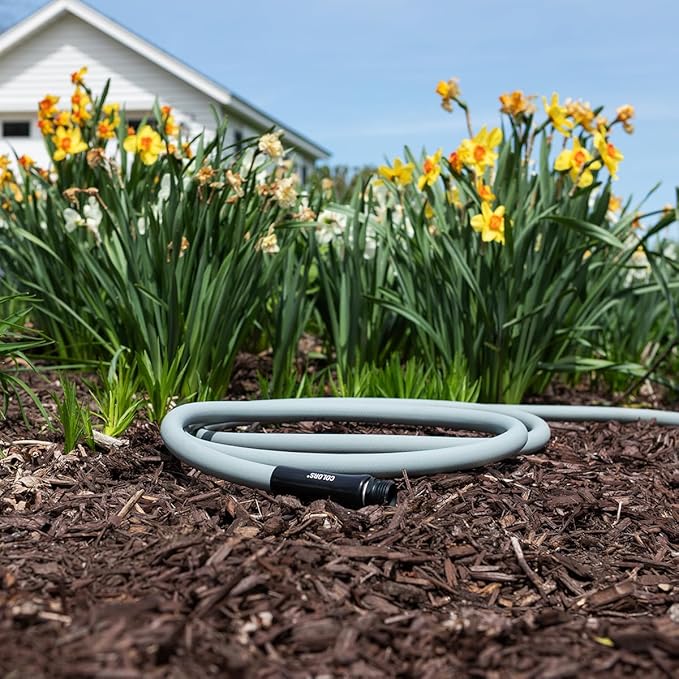 Flexzilla Colors Garden Hose 5/8 in. x 75 ft., Lightweight All-Weather Water Hose, Durable and Flexible, Leak-Free Connections, Slate Gray