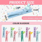 Kigeli 30 Pcs Spirit Clips Cheer Pins Cheerleader Gifts Clothes Pins for Backpacks Competition Glittered for Team Cheer Gifts Stuff Supplies Party Favors Accessories Bulk(Macarons,Duck)