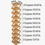 2/3/4/5/6/7/8/9 Tier Bamboo Folding Shoe Rack,2026 New Bamboo Foldable Shoe Rack,no Installation Required,Vertical Multi-Layered Organizer,Space-Saving for Entryways& Balconies (Primary Color, 10)