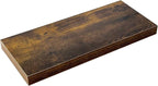 Floating Shelves for Wall, Wall Mounted Rustic Wood Shelves for Bathroom, Bedroom, Living Room, Kitchen, Hanging Shelf for Books/Storage/Room (Brown Wood Grain, 15.8")
