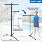 Pool Towel Rack Outdoor 60 Inch Height Outdoor Towel Rack for Pool Heavy-Duty Standing Towel Rack Rustproof & Slip-Resistant Towel Drying Rack Suitable for Indoor Use Towel Stand