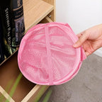 The upgraded pop-up laundry basket features a breathable side pocket mesh design, making it ideal for rooms, apartments, dormitories, travel, business trips, and children's storage (1,pink)