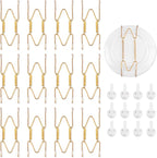 Bilillo 12 Pieces Plate Wall Hangers for Display - Invisible Plates Hanger, Stainless Steel Plate Holders with 12 Pieces Wall Hooks for 4.5-5.5 Inch Decorative Plates and Arts