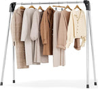 APEXCHASER Clothes Drying Rack Foldable, Stainless Steel Laundry Drying Rack Collapsible, Clothes Hanger for Sweater Baby Clothes Towel for Indoor & Outdoor, Portable Clothes Airer for Travel