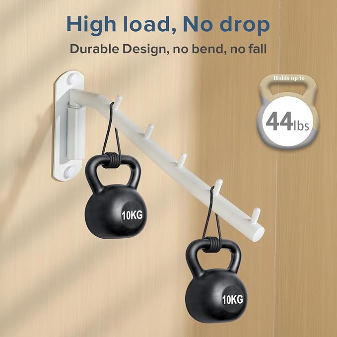 Alise Wall Mounted Drying Rack,Swivel Clothes Drying Rack Stainless Steel,Space Saving Clothes Hanger Rack,Heavty Duty Clothes Wall Drying Rack for Laundry Closet Bedroom/Bathroom,White,2 Pack