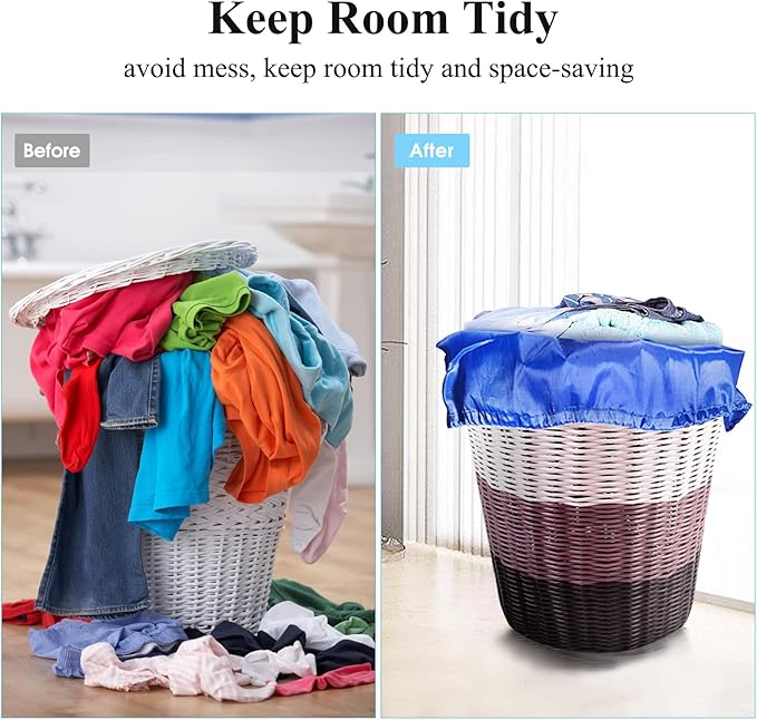 OTraki 28x45 inch Extra Large Laundry Bag 2 Pack Drawstring Laundry Hamper Bag Heavy Duty Dirty Clothes Bag Washable Organizer Storage for Camp Drying Do Not Exceed 176℉ Blue