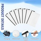 Jetec 32 Pcs Mesh Zipper Bags Toy Storage Bikini Organizer Bag Bolsas Para Guardar Trajes De Bano Waterproof Zipper Reusable Pouch Puzzle Multipurpose for Storage Office(Black,7.5 x 5 Inch)