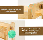 Over-The-Toilet Storage Shelf Organizer, 2-Tier Bamboo Bathroom Countertop Organizer for Towels, Toilet Paper, Plants, Makeup, Small Space Saver Rack for Bathroom, Dresser, Vanity, or Kitchen Use