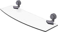 Allied Brass 433G/18 Venus Collection 18 Inch Groovy Accents Glass Shelf, Matte Gray