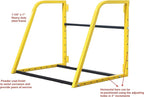 MaxxHaul 50256 Heavy‑Duty Adjustable Wall‑Mount Tire Storage Rack – Telescoping 32–48″ Width, 375 lb Capacity, Powder‑Coated Steel, 51.75″W x 28″D x 28″H – Garage/Shop