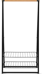 Brabantia - Linn Clothes Rack - Multi-Functional - Space Saver - Adjustable Shelves - Wardrobe Hanging - Drying Rack - Freestanding - Stable - Black - Large