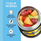 THERMOS FUNTAINER Insulated Food Jar, 10 Ounce, Kid Friendly Food Jar with Foldable Spoon, Batman (Pack of 6)