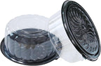 5pcs 10Inch Round Cake Pies Carriers Plastic Disposable Cake Containers with Dome Lids Clear Bundt Cake Boxes