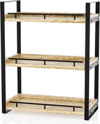 Bathroom Counter Organizer, 3 Tier Wood Countertop Shelf for Vanity, Skincare, Makeup, Kitchen Coffee and Sink Storage, with Durable Metal Bracket (Light Brown)