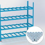 20pcs Wire Shelf Rack Connector Nuts 3/4 Inch Double-Head Threaded Rod Metal Connectors for Replacement Storage Shelf Accessories