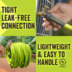 Flexzilla Garden Hose 5/8 in. x 100 ft., Lightweight All-Weather Water Hose, Durable and Flexible, Leak-Free Connections