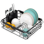Over the Sink Dish Drying Rack,In Sink Dish Drying Racks,Expandable Dish Rack Over Sink Counter,Adjustable Dish Drainer for Inside Sink with Utensil Holder, Stainless Steel Dish Strainer Large Size