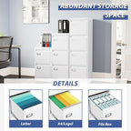 3 Drawer File Cabinet, Filing Cabinets for Home Office, Metal Vertical File Storage Cabinet with Lock, Locking File Cabinet for A4 Legal/Letter, 15" W x 17.7" D x 38.6" H, Assembly Required