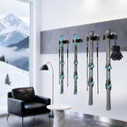 Hikeen Ski Wall Rack for Garage - Ski Wall Mount Storage Rack Fits Any Ski,Garage Organization & Space-Saving Winter Gear - Durable Ski Rack for Wall Display 2Pack