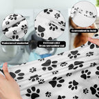 Shappy 2 Pcs Large Travel Laundry Bag Washable Waterproof Wet Dry Large Dirty Clothes Bag Bathing Workout(Paw)