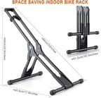 CHEPARK Bike Floor Stand Rack- Indoor Bike Stand for Garage/Home - Bike Storage Bicycle Parking Rack Fit 20”-29” Mountain Road Bikes (1 Bike Rack)