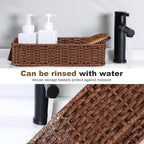 Toilet Tank Basket, Wicker Basket for Toilet Paper Storage,Small Baskets for Countertop,Shelves,Living Room,Bedroom,Both Organizer&Decor