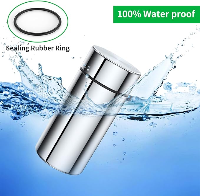 Portable Aluminum Storage Jar 3-Pack,Airtight Smell Proof Container, Metal Waterproof Small Bottle Multipurpose Container for Coffee & Teas, Herb Spices Container Screw-Top Lid Lock Odor