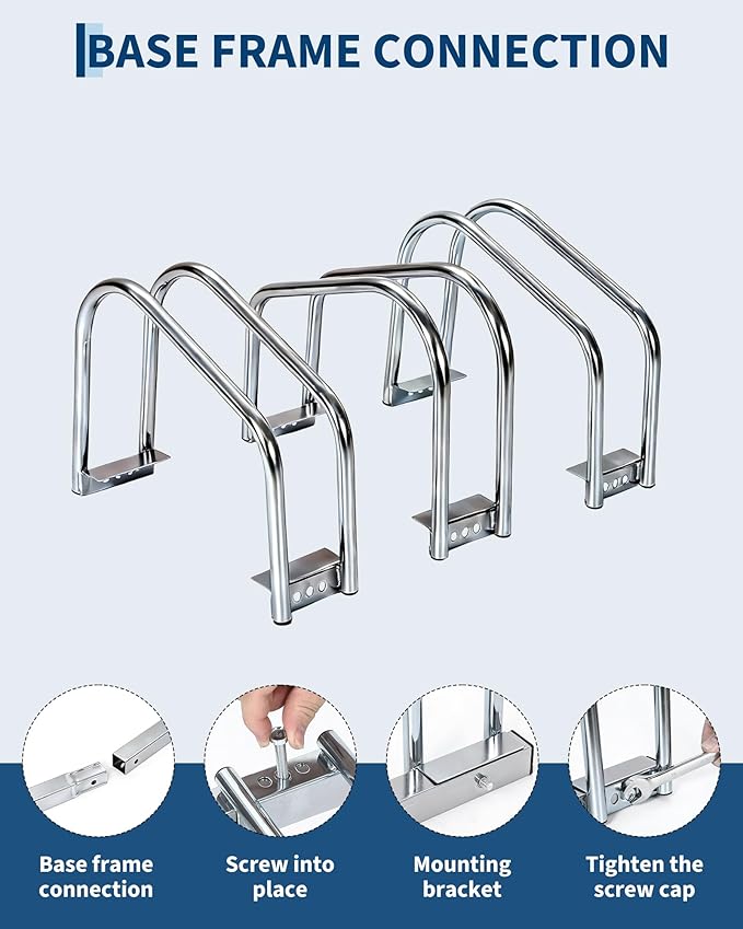 Freestanding Bike Floor Stand, Heavy Duty Bicycle Parking Rack for Garage Home Indoor Outdoor, Bike Storage Organizer Fits 22-28 Inch Wheels & 2.2 Inch Tire Width