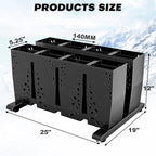 Ski Storage Rack for Garage, 8 Pair Heavy Duty Steel Freestanding Ski Storage Organizer, Indoor Ski Holder Racks for Home and Garage Storage
