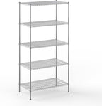 24" Deep x 42" Wide x 86" Height Wire Shelving Kit | 5-Tier | NSF Commercial Storage Rack Unit