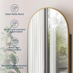 Medicine Cabinets for Bathroom, Brush Gold Arched Medicine Cabinet Recessed or Surface Wall-Mounted,Modern Bathroom Vanity Mirror with Storage, Mirrored Cabinet with Adjustable Shelves,20x30 Inch