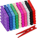 50Pcs Colored Clothes Pins Wooden Clips for Hanging, 2.9inch Clothespins Wood Cheer Pins Decoration for Crafts - 10 Colors