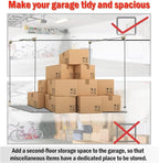 Adjustable Overhead Garage Storage Lift – Heavy Duty Ceiling Mounted Rack System, 300 lbs Capacity Hoist for Garage Organization