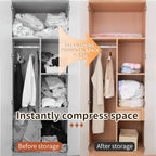 4 Pack Vacuum Storage Bags, Space Saver Bag Vacuum Seal Bags for Clothing Travel Moving Blankets Pillows Storage and Organization, Hand Pump Included(80 X 60 cm)